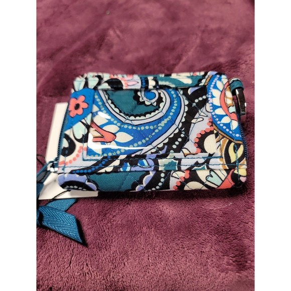 Vera Bradley Haymarket Paisley Jewel RFID petite zip around wallet. - Picture 2 of 3